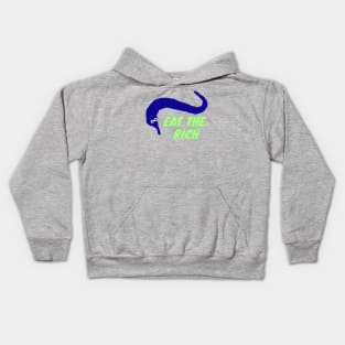 Worm on a string eat the rich Blue Kids Hoodie